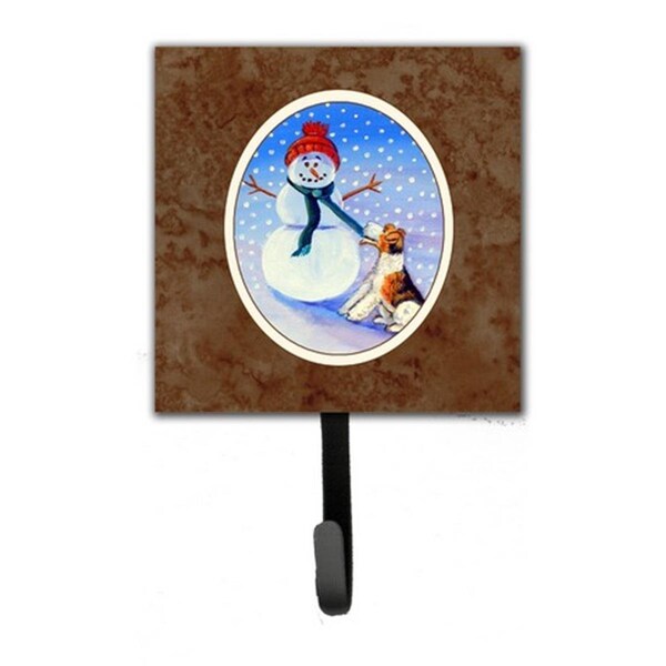 Carolines Treasures Snowman with Fox Terrier Leash or Key Holder 7156SH4 - main